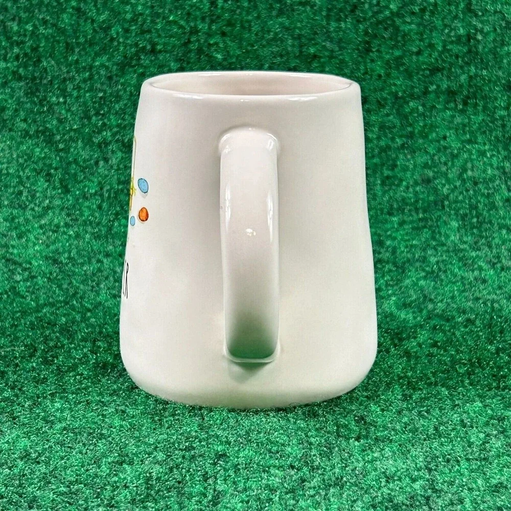 Rae Dunn Artisan Collection Gather Easter Egg Motif White Ceramic Coffee Tea Mug